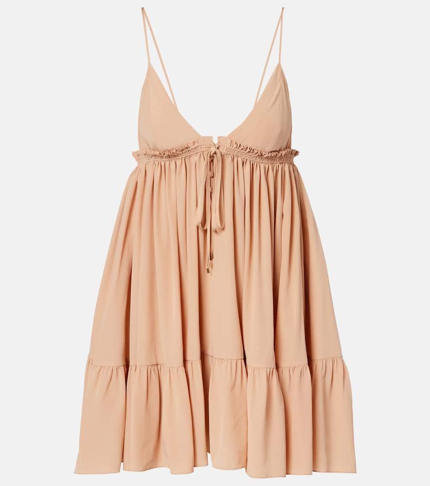 chloé silk crêpe minidress