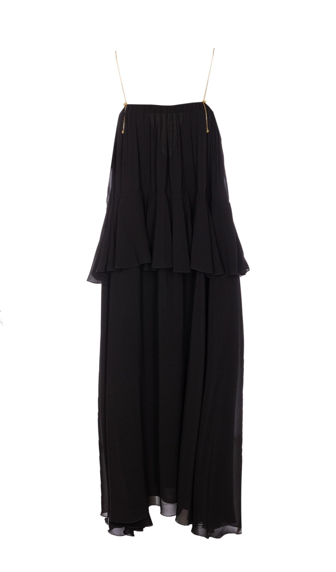 chloé silk georgette long dress