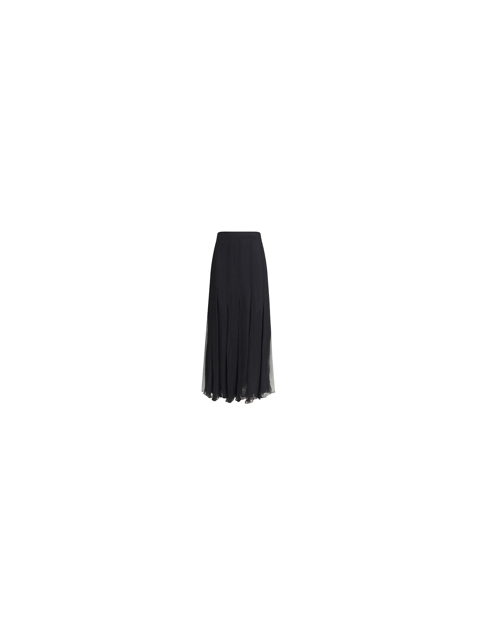 chloé silk long skirt