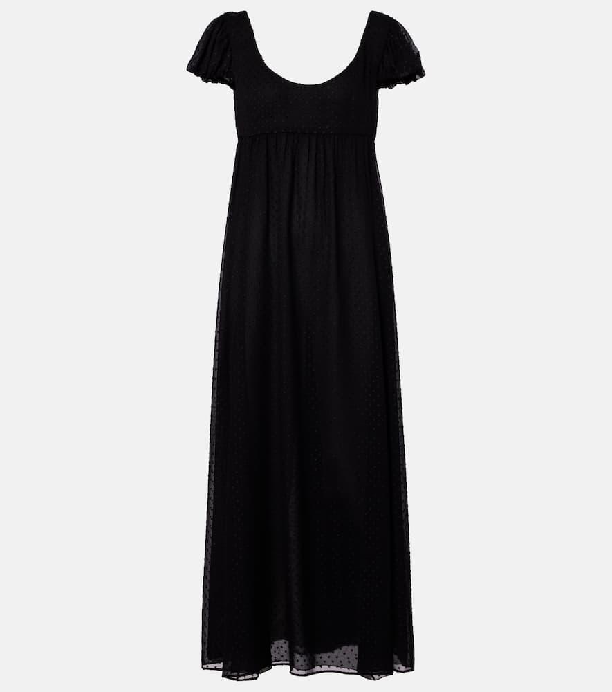 chloé silk point d'esprit maxi dress