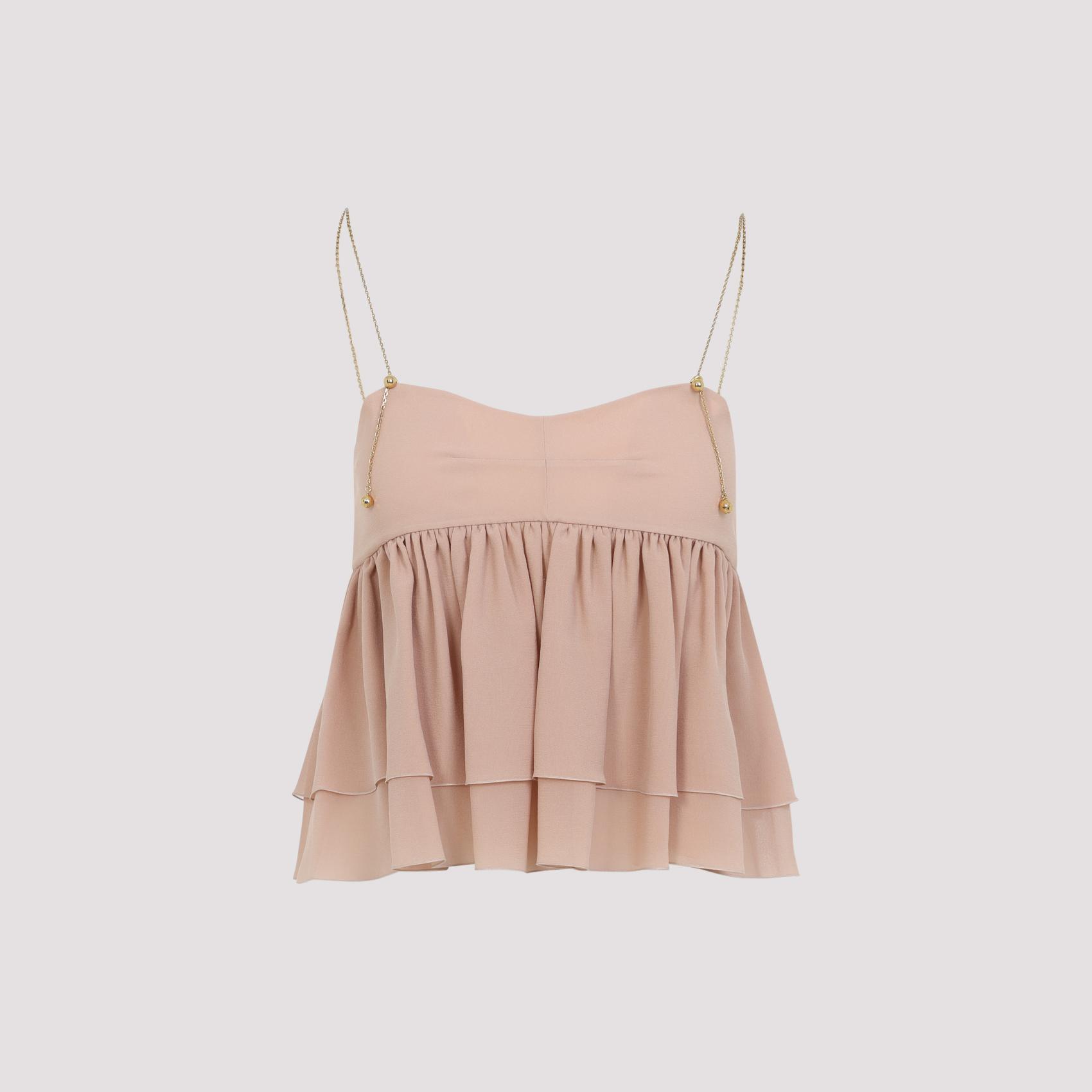 chloé silk top pink & purple - women