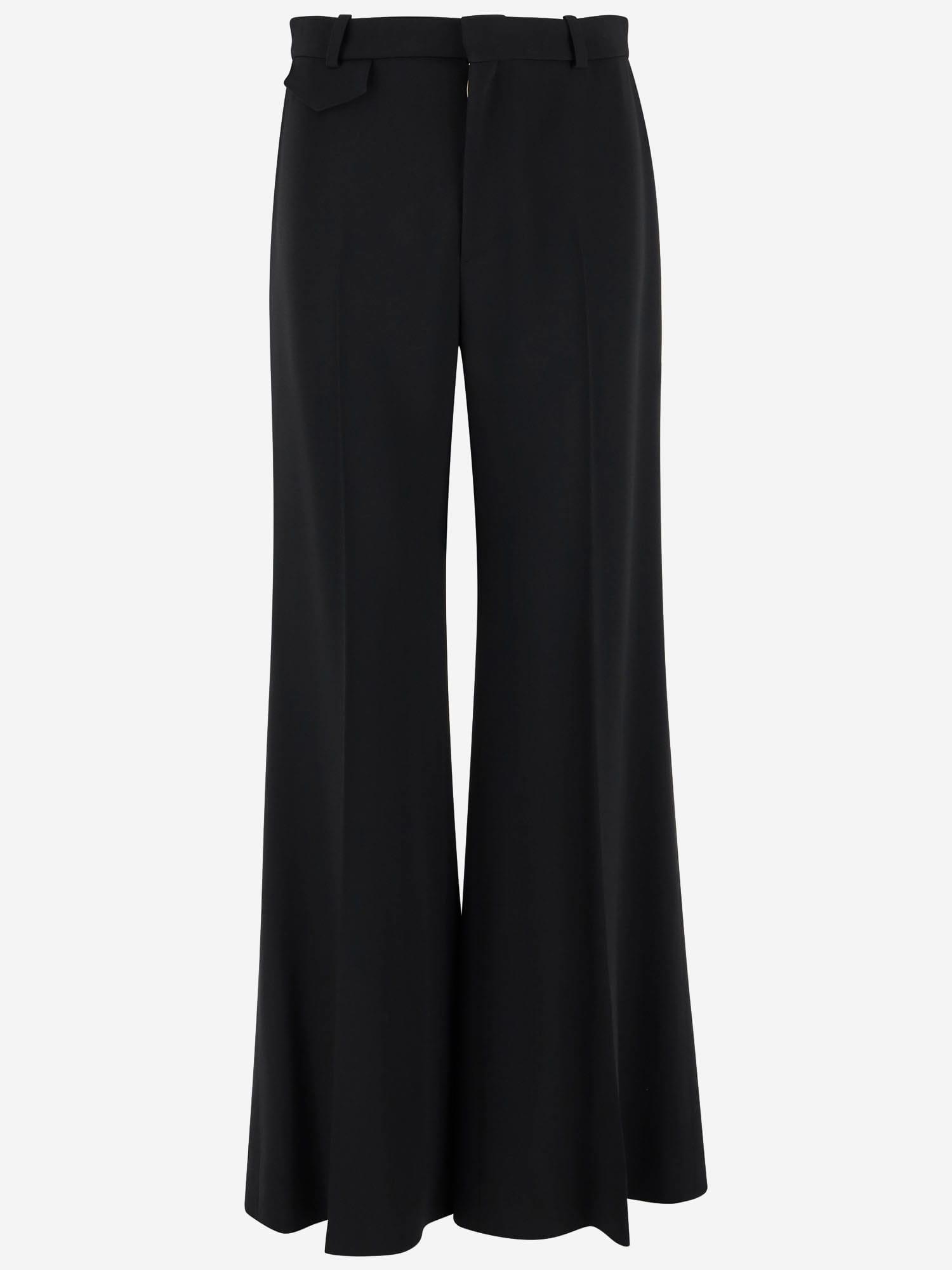 chloé stretch viscose blend pants