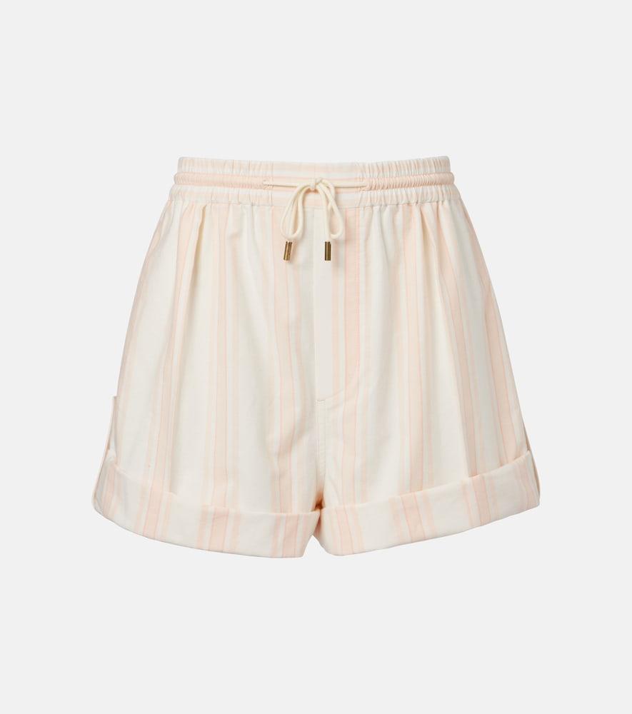 chloé striped shorts