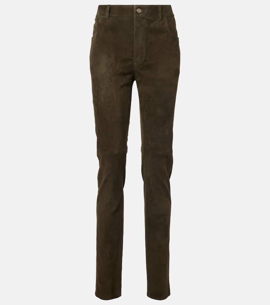 chloé suede slim pants