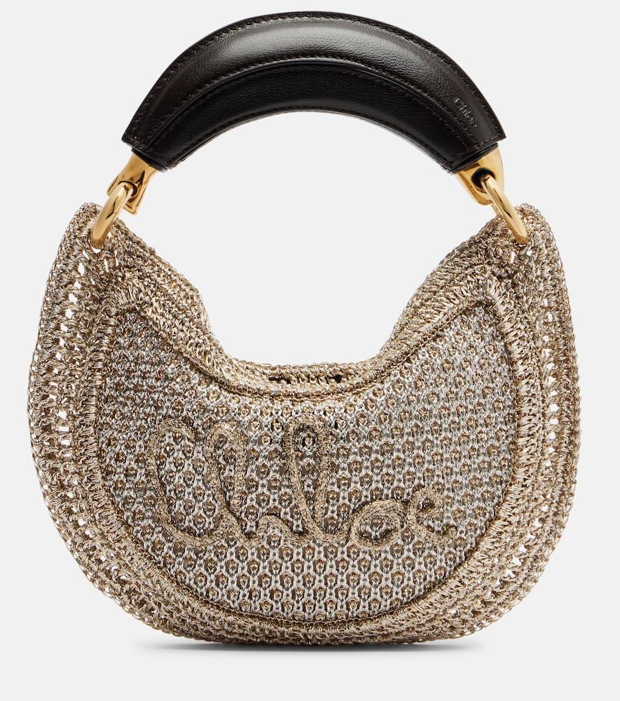 chloé summer banana mini crochet shoulder bag