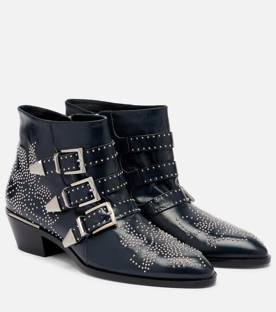 chloé susanna studded leather ankle boots