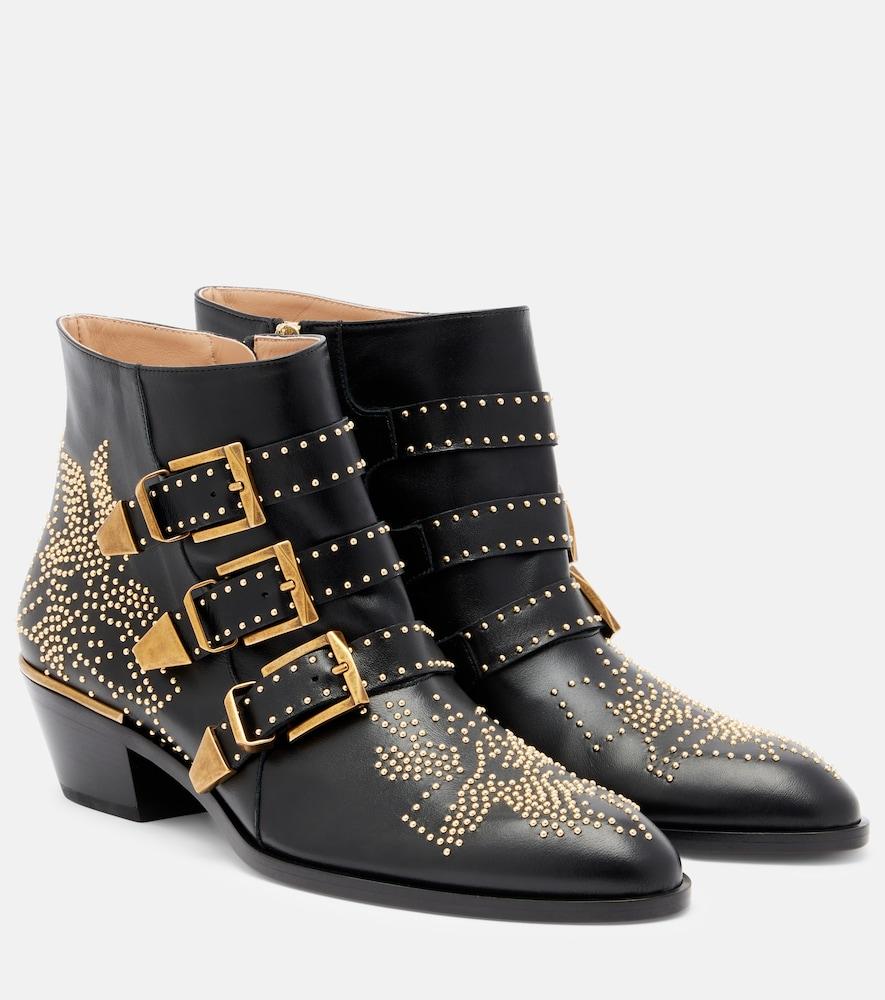 chloé susanna studded leather ankle boots