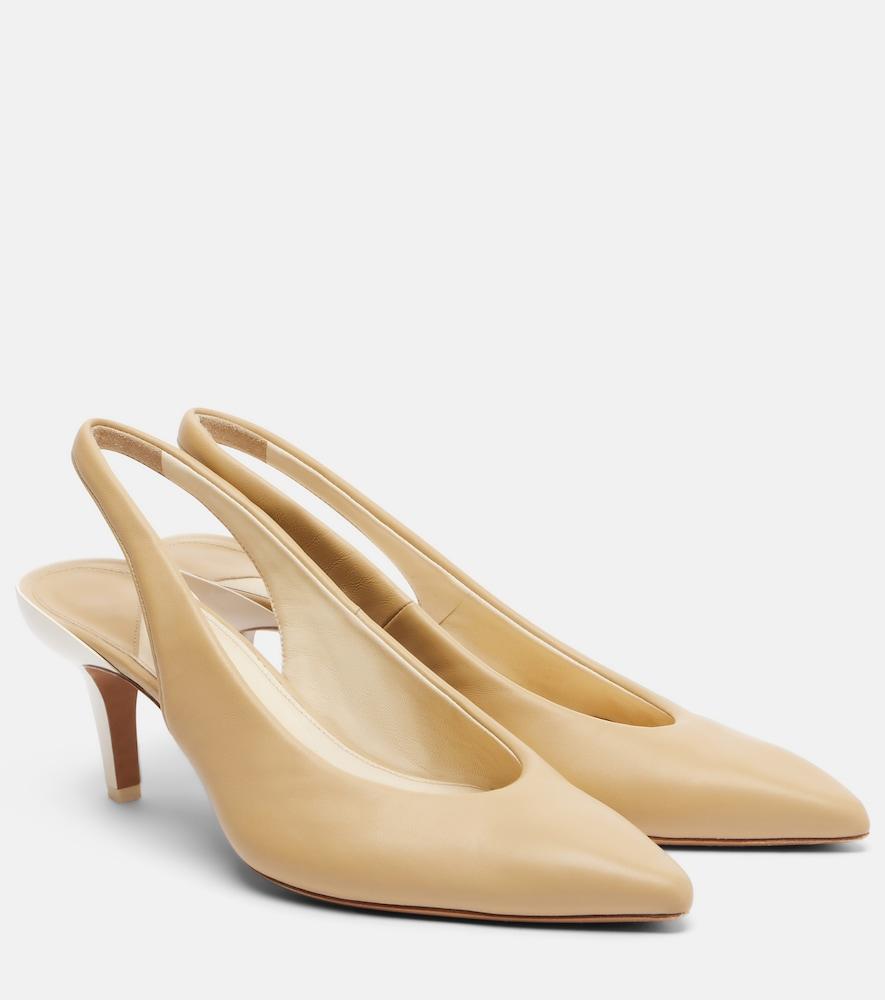 chloé suzie leather slingback pumps