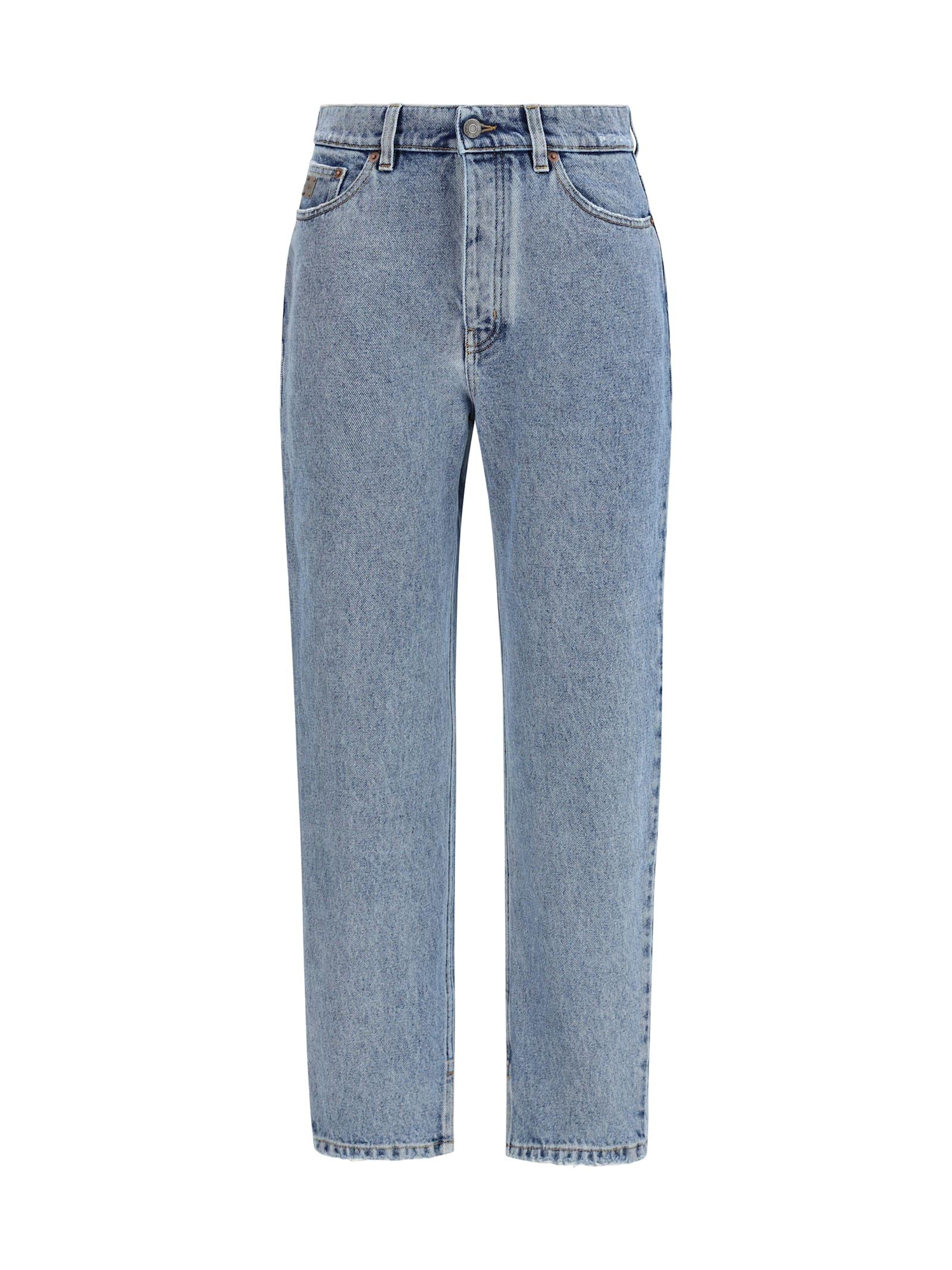chloé tapered jeans in cotton denim