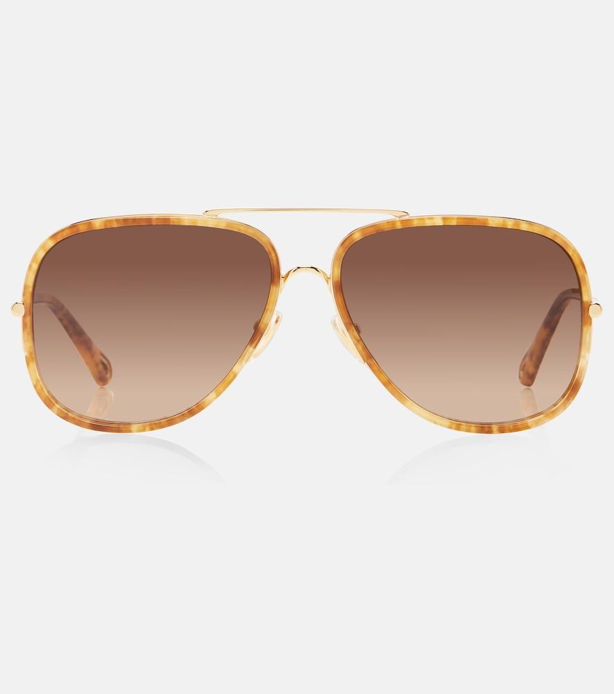 chloé tubolar aviator sunglasses
