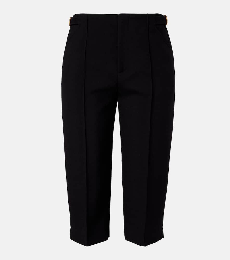 chloé virgin wool crêpe capri pants