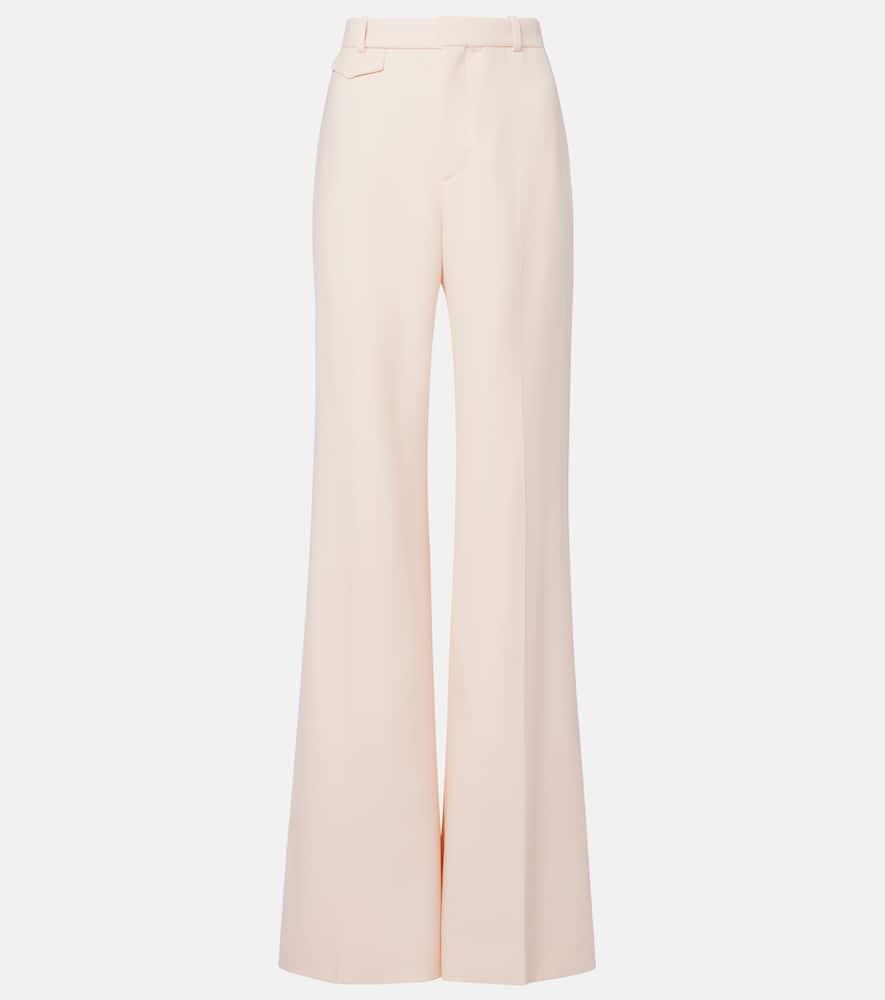 chloé virgin wool gabardine flared pants