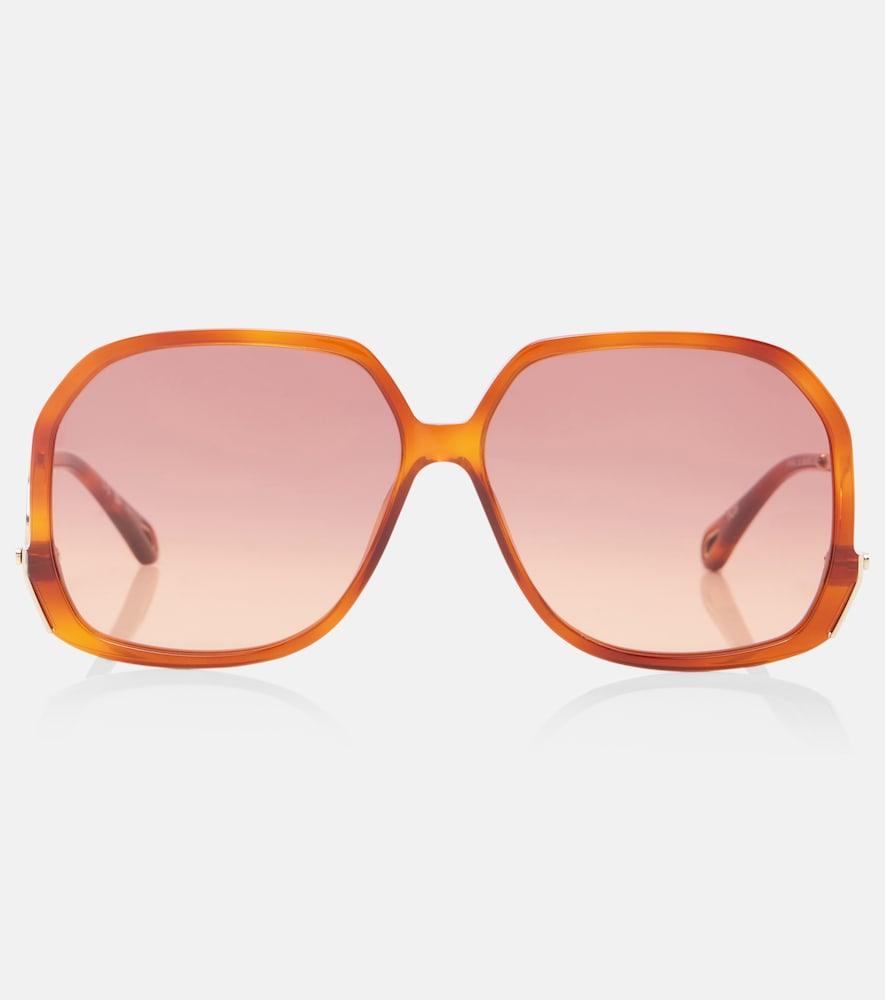 chloé wavy square sunglasses