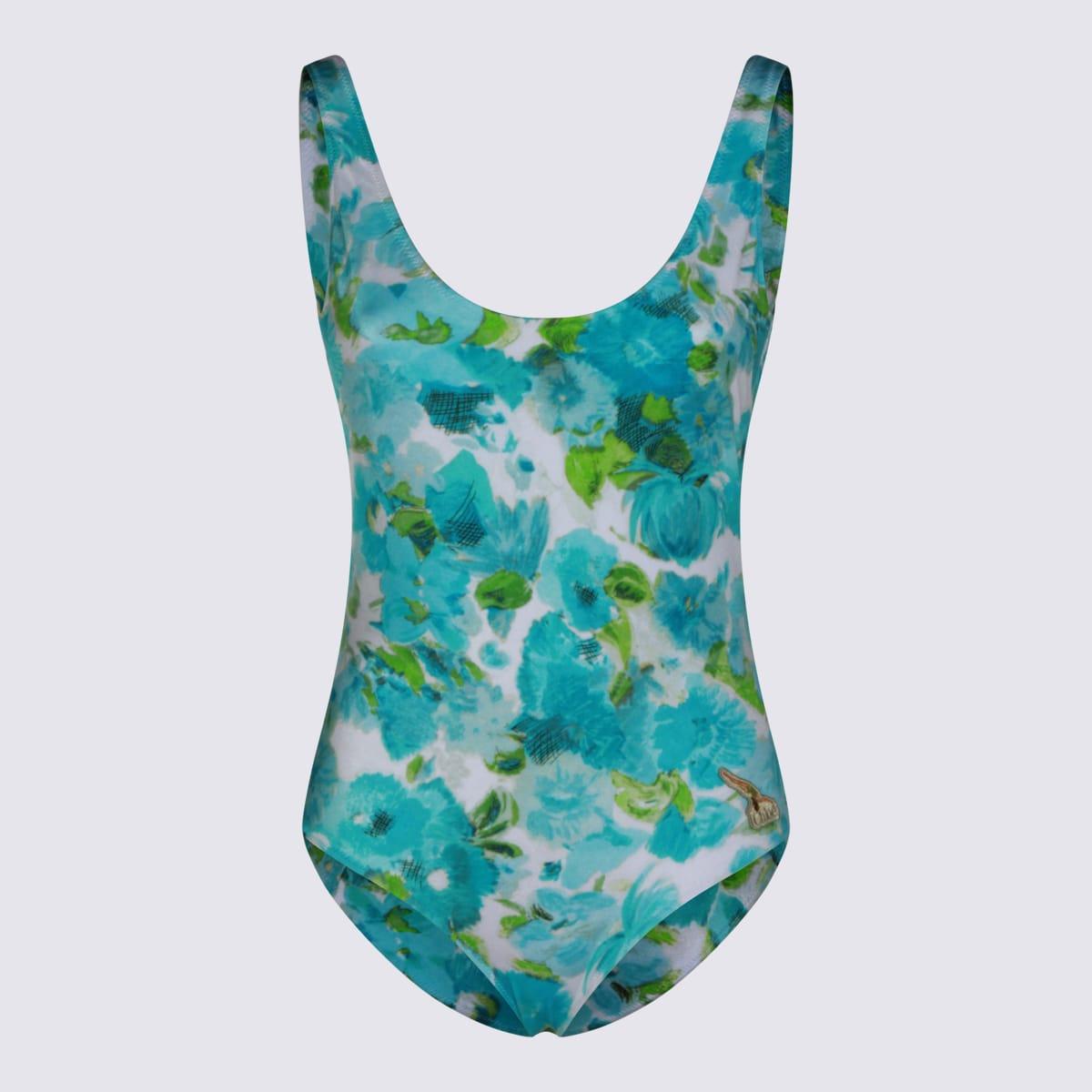 chloé white and blue bodysuits