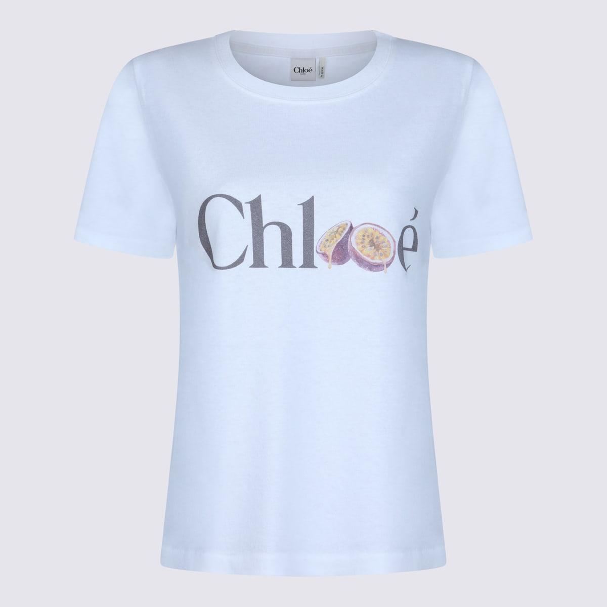 chloé white cotton t-shirt