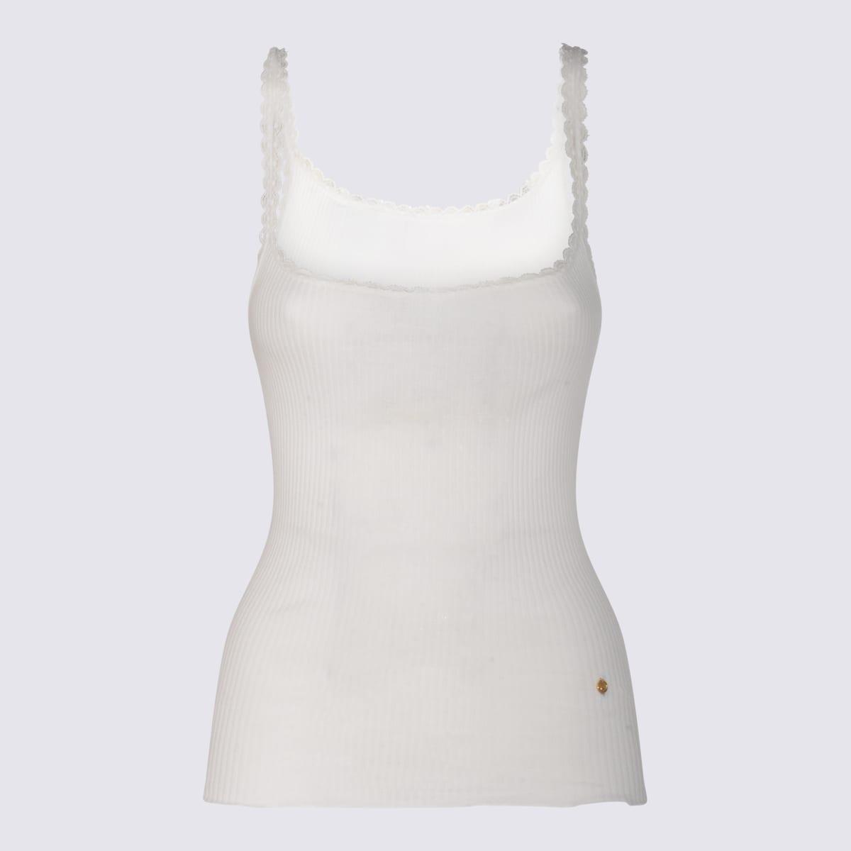 chloé white cotton top