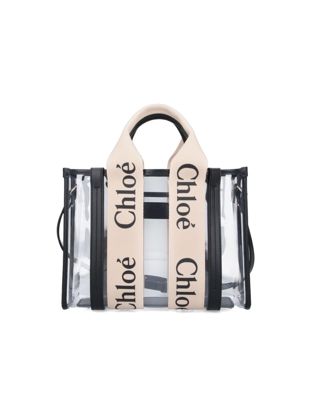 chloé woody small tote bag