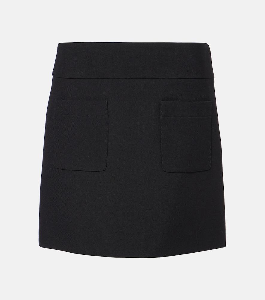 chloé wool crêpe miniskirt