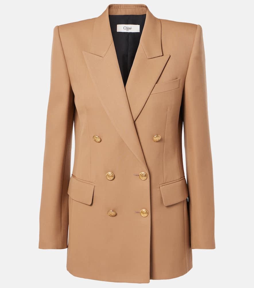 chloé wool grain de poudre blazer