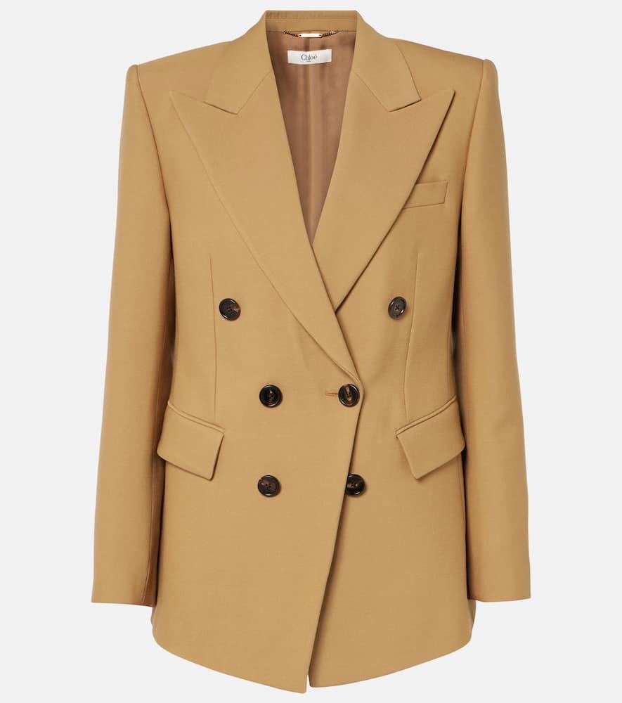 chloé wool grain de poudre blazer