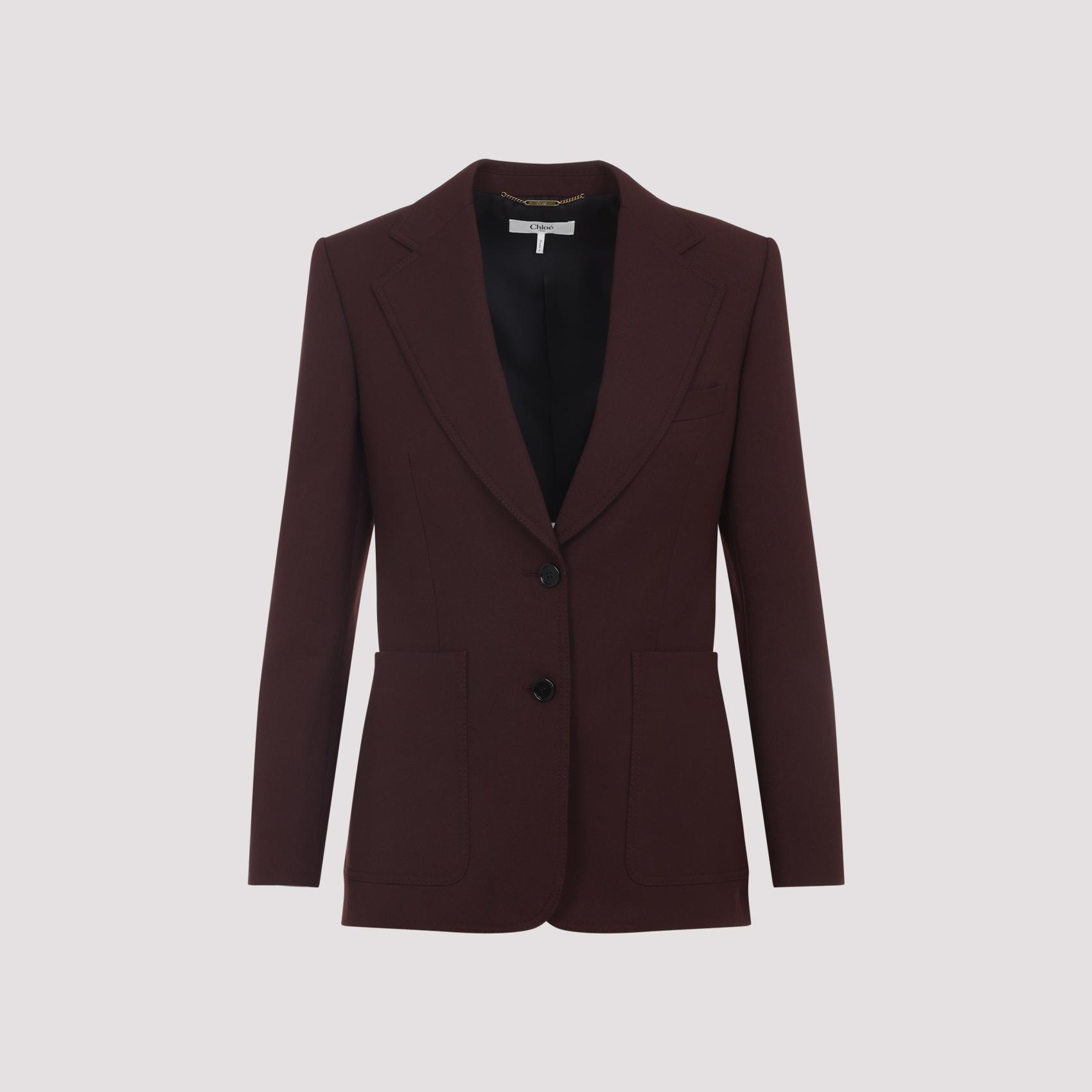 chloé wool jacket pink & purple - women