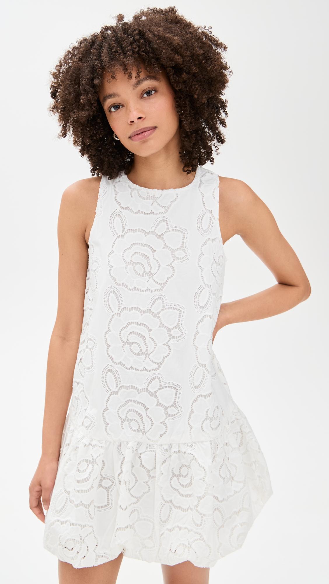 chloe bubble hem mini dress