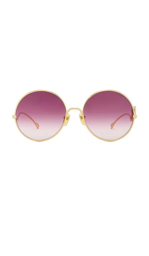 chloe chlo? iconic sunglasses in metallic gold,rose.