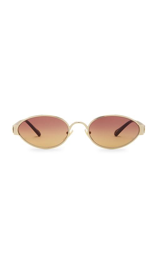 chloe holly sunglasses in metallic gold.