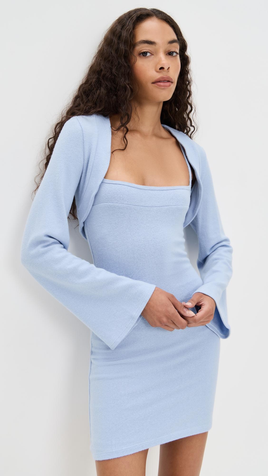 chloe knit shrug dress set