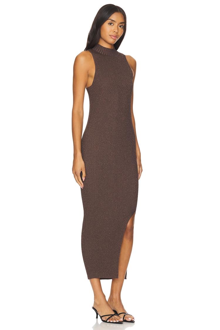 chloe lurex midi dress