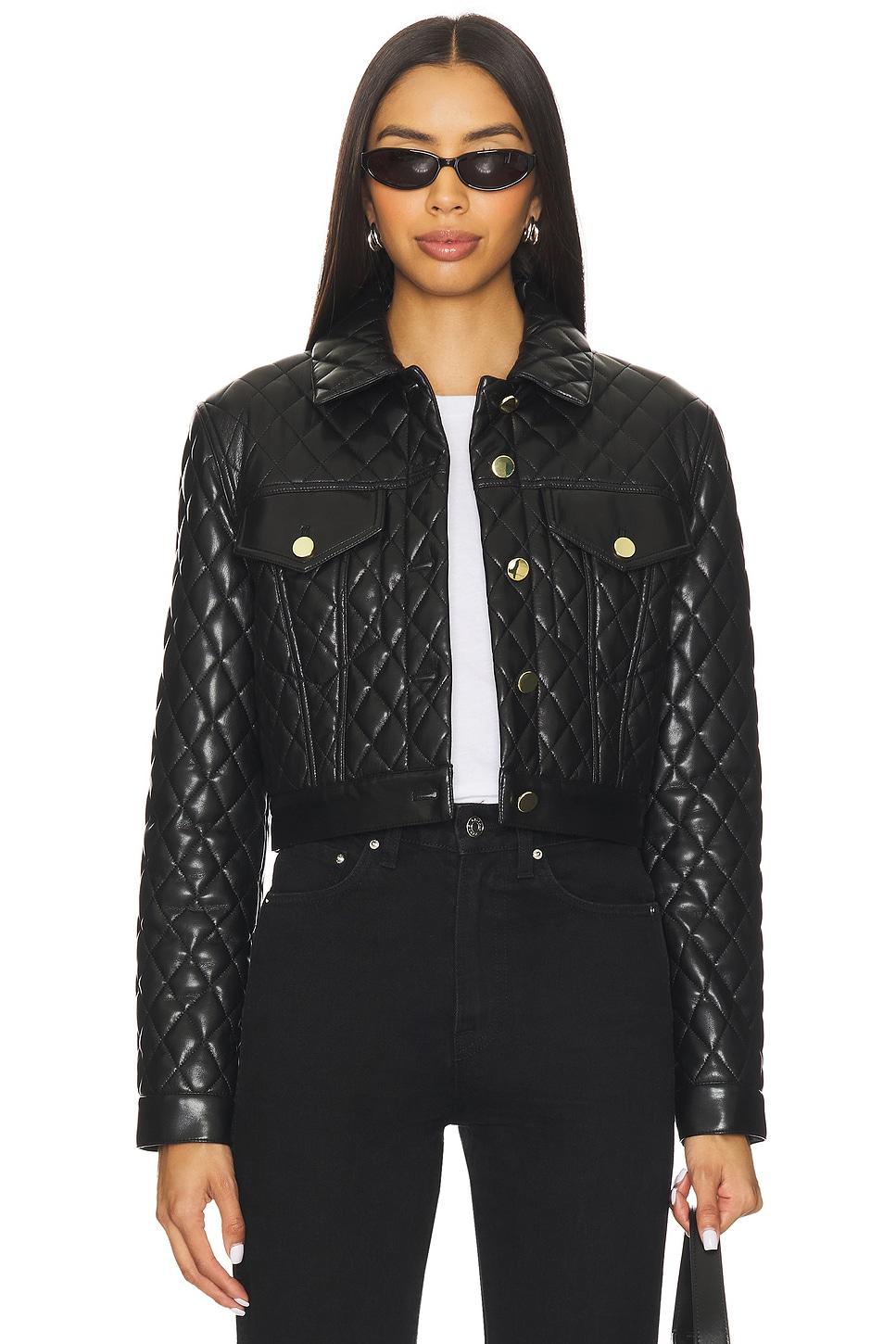 chloe quilted faux leather jacket