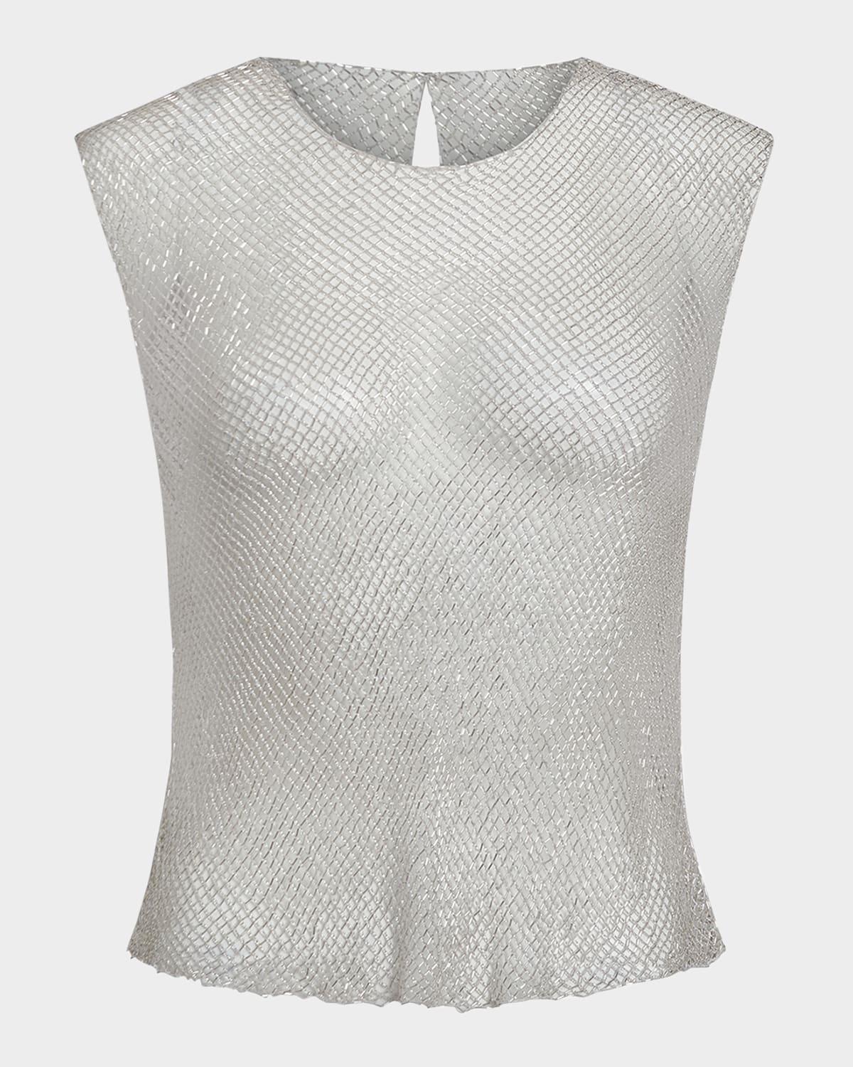 chloe woven mesh top
