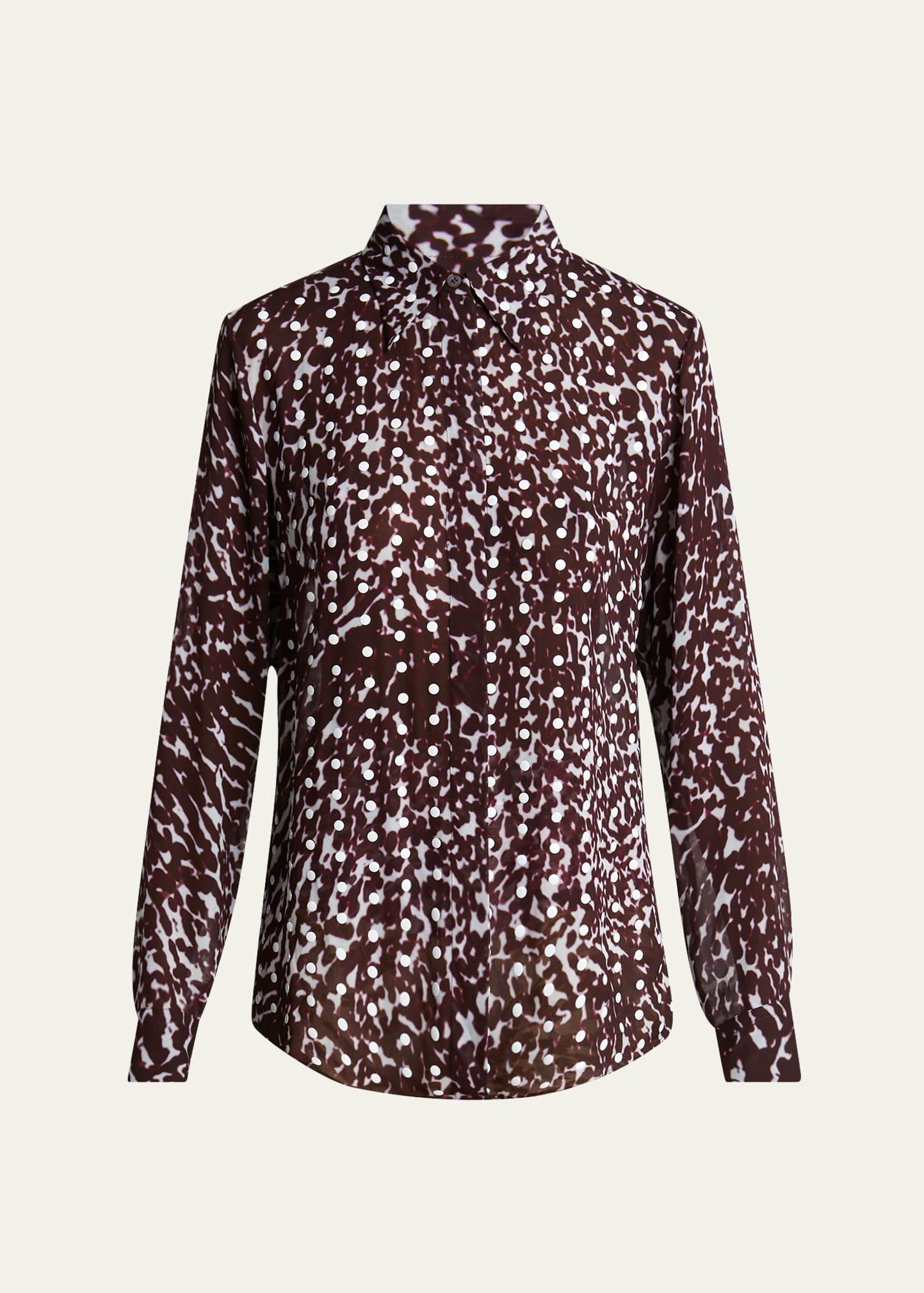chowy polka-dot button-down shirt