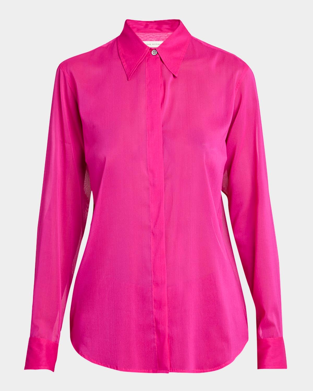 chowy silk button-down shirt