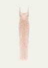 chrissy knot crystal sequined gown