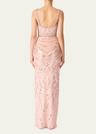 chrissy knot crystal sequined gown