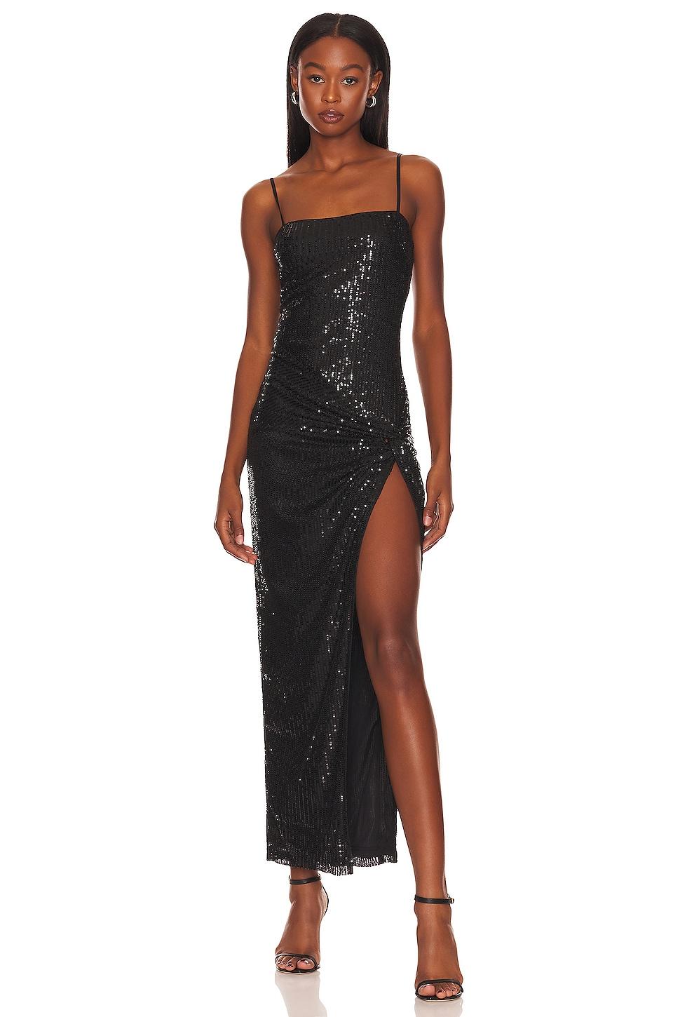 chrissy slit maxi dress