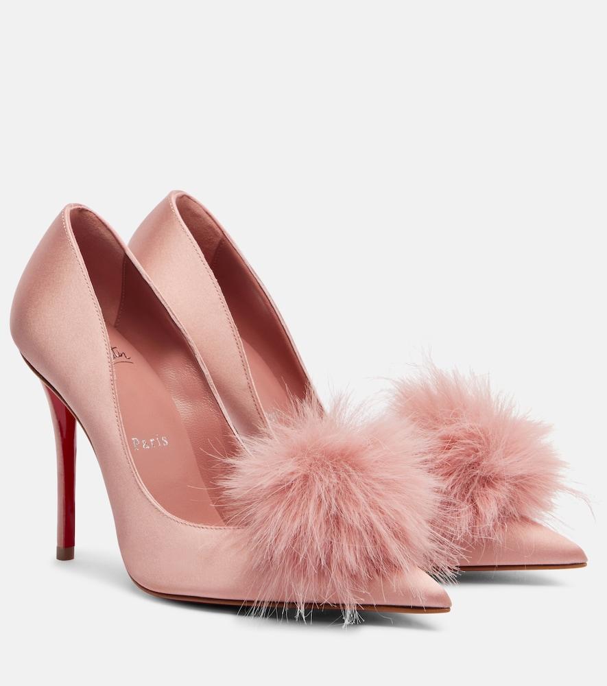christian louboutin alana 100 embellished crêpe satin pumps