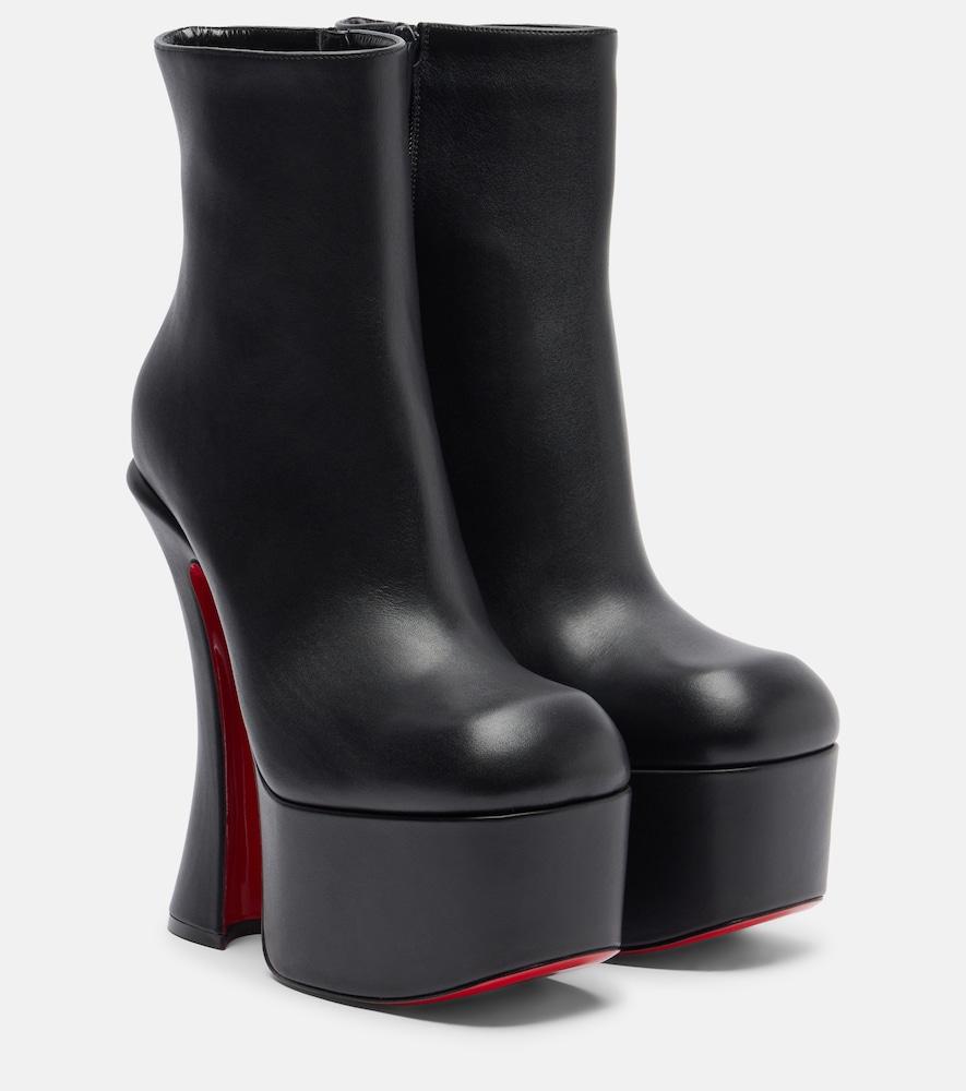 christian louboutin aquabootie 160 leather platform ankle boots