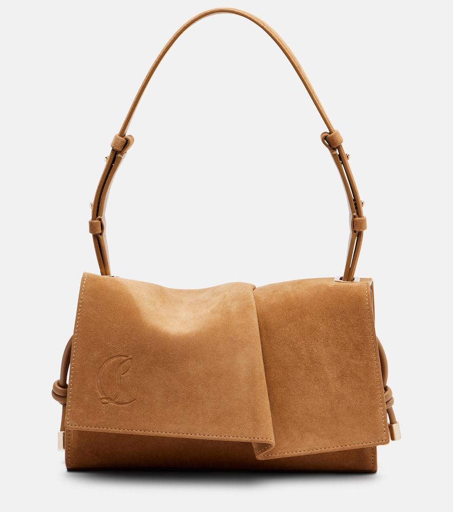 christian louboutin baggy small suede shoulder bag
