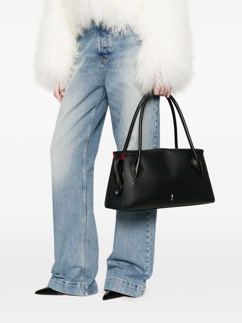 christian louboutin bags black calf leather - women