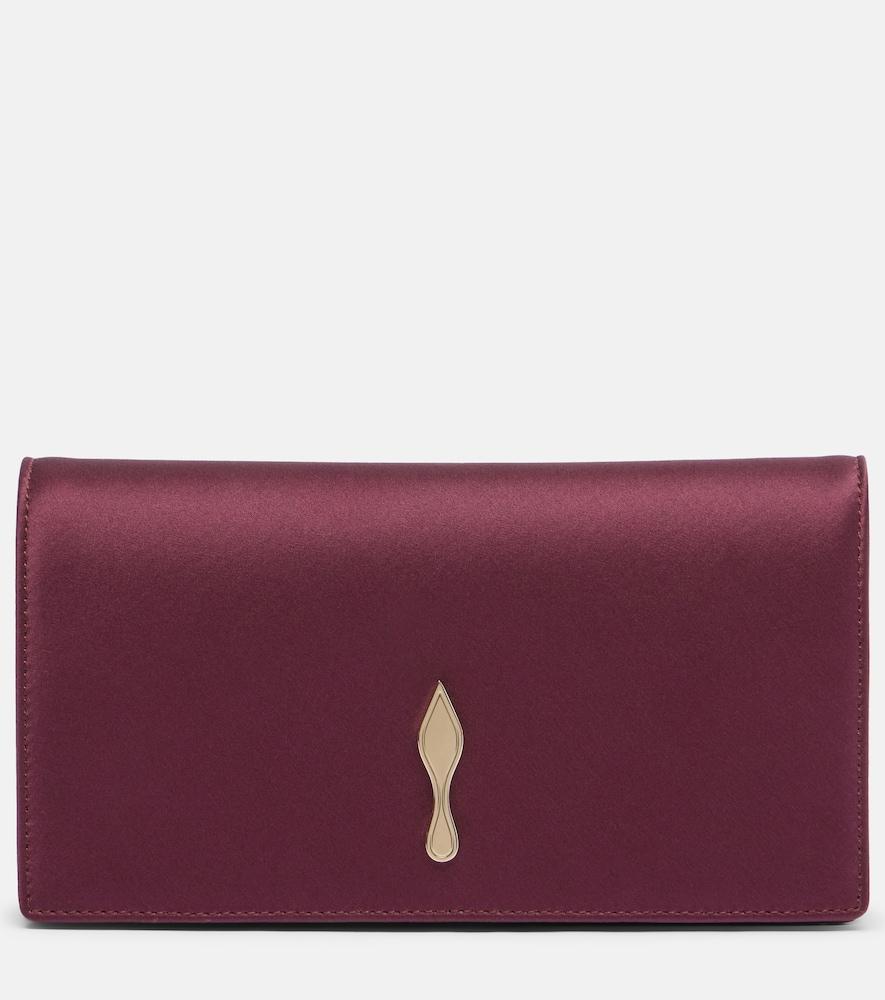 christian louboutin bettina crêpe satin clutch