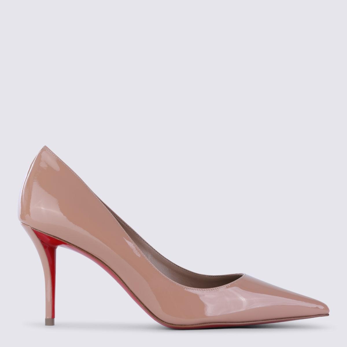 christian louboutin blush patent calf leather miss z 80 pump