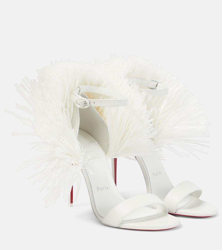 christian louboutin bridal loubigirl 100 raffia