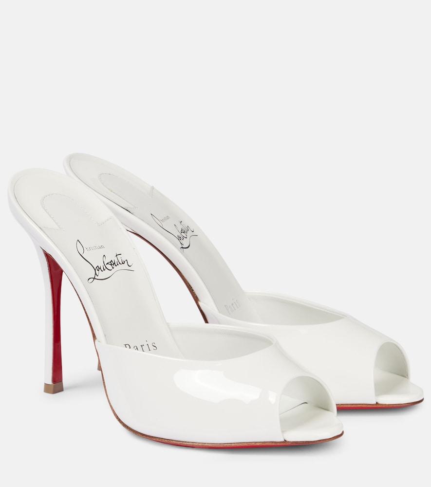 christian louboutin bridal me dolly patent leather mules