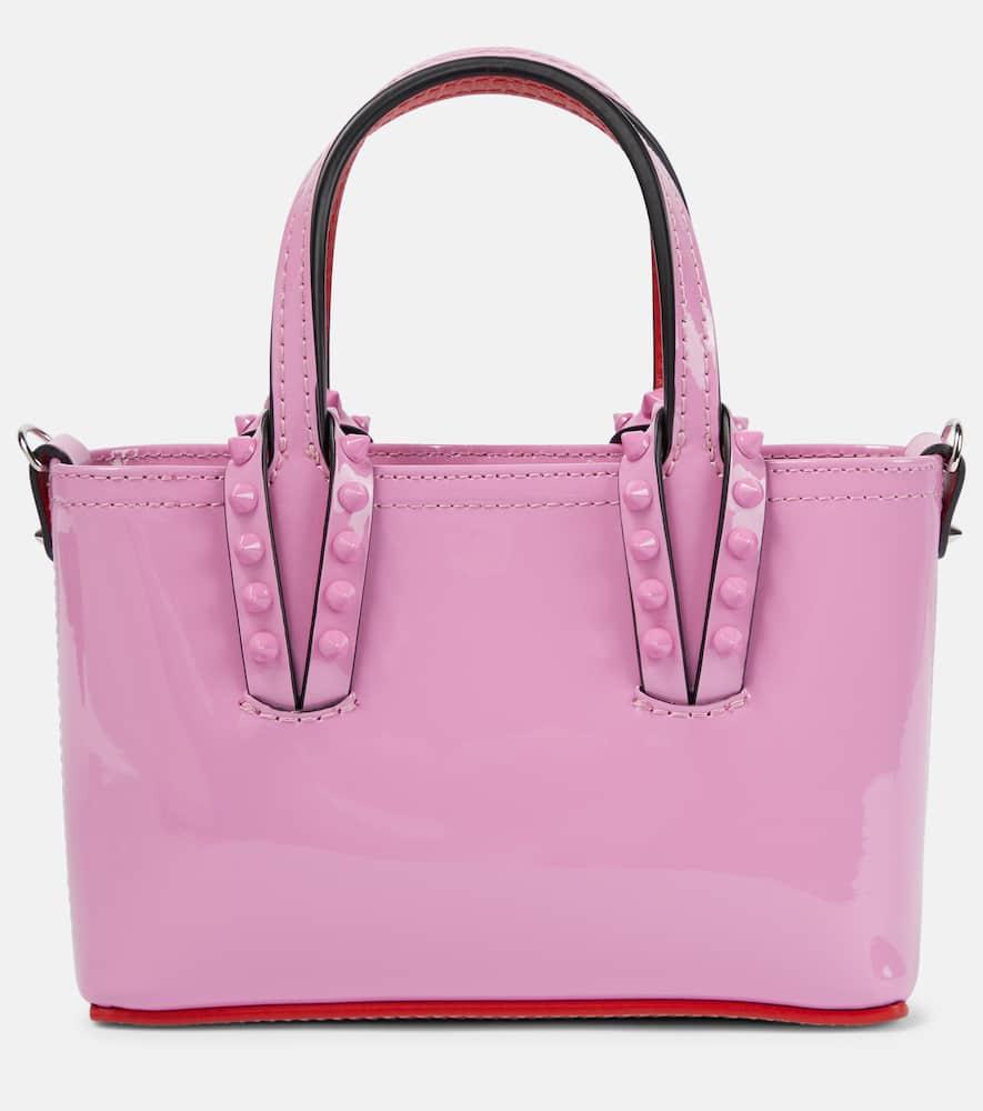 christian louboutin cabata nano patent leather tote bag