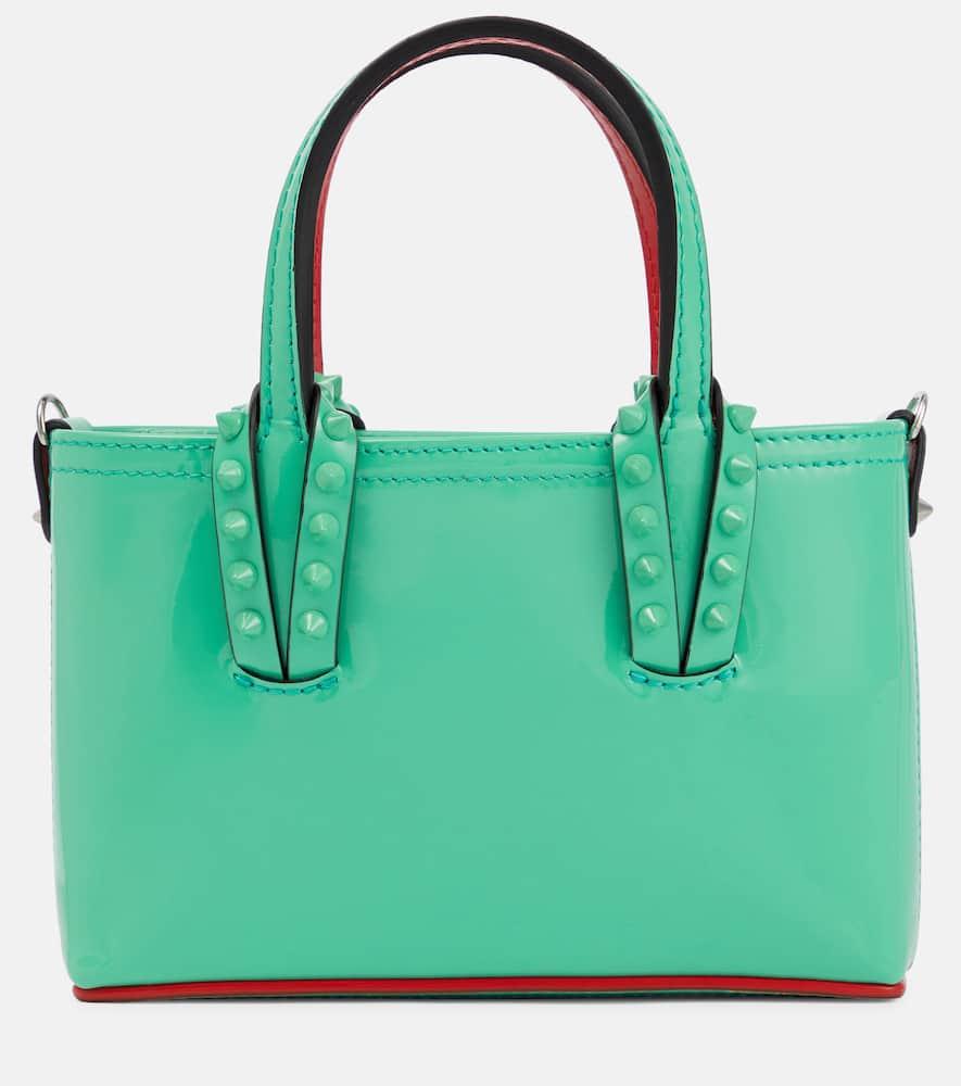 christian louboutin cabata nano patent leather tote bag