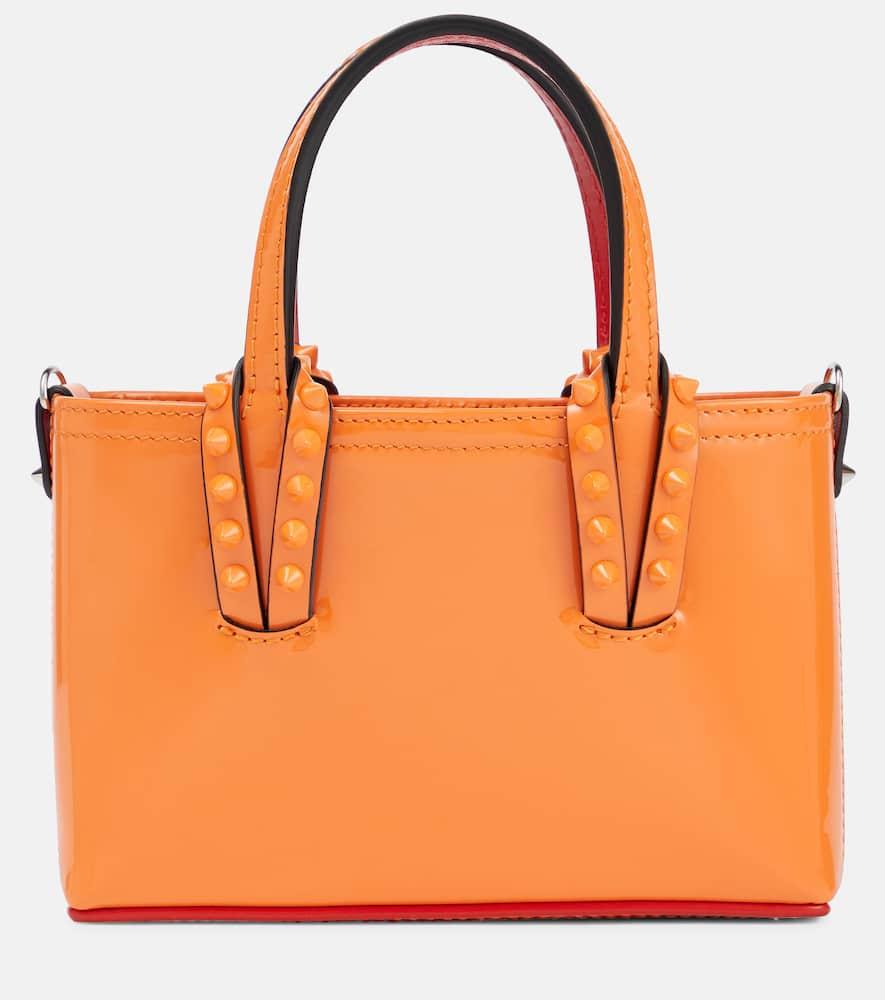 christian louboutin cabata nano patent leather tote bag