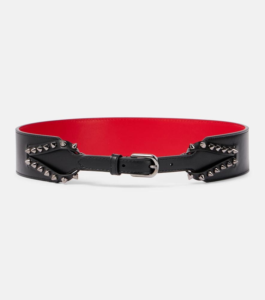 christian louboutin cabata studded leather belt