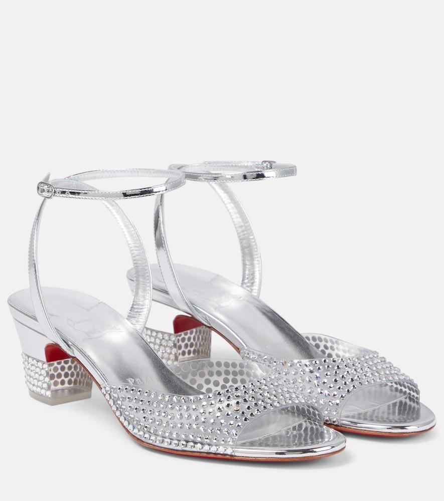 christian louboutin cassandrissima embellished pvc sandals